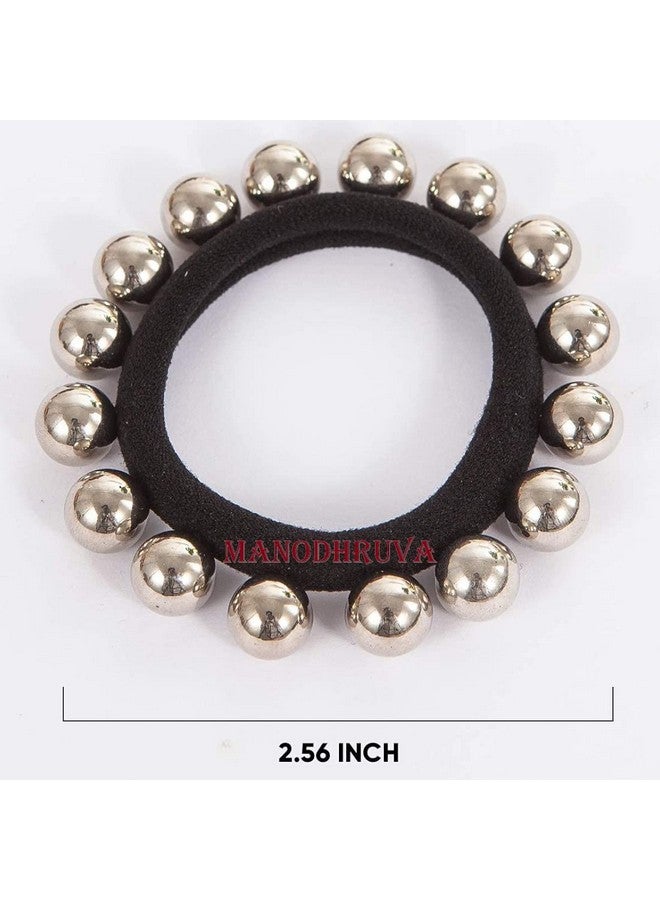 MANODHRUVA 10pcs Hair Ties with Pearls, Elastic Ponytail Holders, Imitation Pearls Hair Accessories Hair Band Hair Wrap Around for Thick Heavy and Curly Hair, Multicolor, Pack of 10 - Image 2