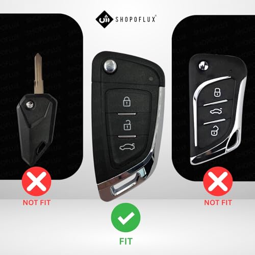SHOPOFLUX Metal Key Cover Compatible for Xhorse DF Model Universal Remote 3 Button Flip Key - Image 2