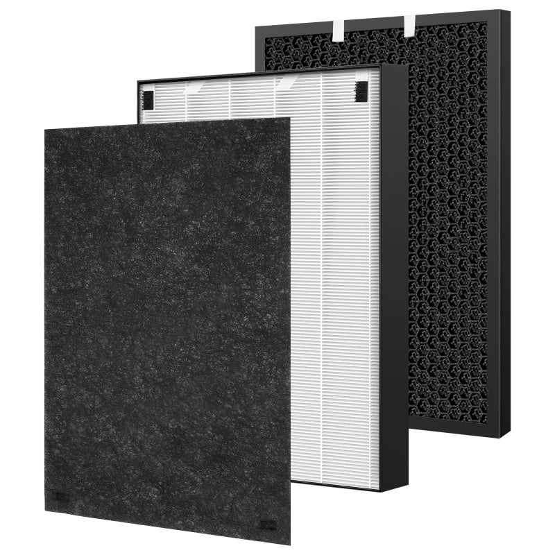 isingo Air 320 Filter Replacement Compatible with Bissell Air320 Air220 2609A Include 1 Pack 2678 HEPA Filter 1 Pack Pre Filter 1 PC 2677 Replacement Carbon Filter Compare Part 267726782804