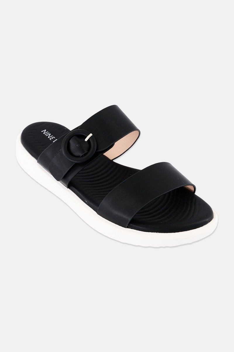 NINE WEST Women Adeka Slip On Sandals, Black - Image 1