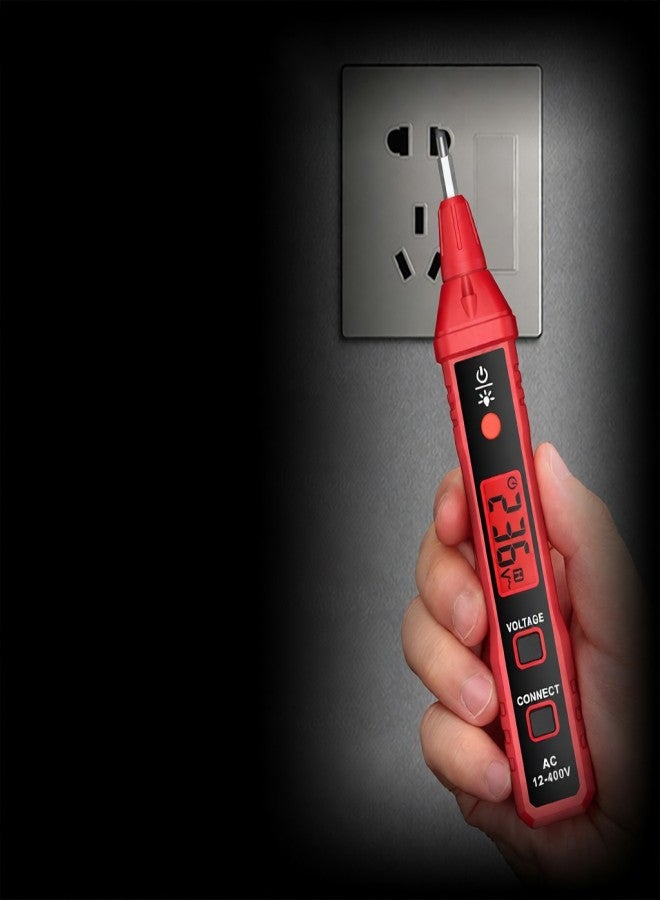 HABOTEST HT91A Non-Contact AC Voltage Tester Digital Voltage Detector Electric Test Pen AC 12-400V Electrical Tester for Live/Null Wire Judgment - Image 5