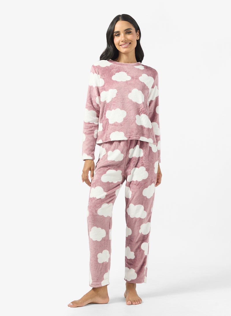 Ginger Cozy Fleece Top & Pant Set - Image 1
