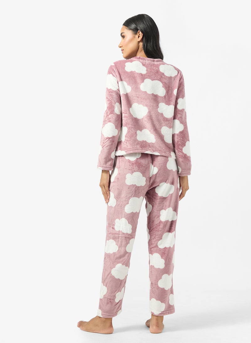 Ginger Cozy Fleece Top & Pant Set - Image 2