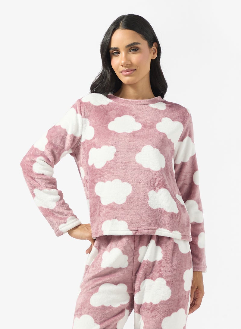 Ginger Cozy Fleece Top & Pant Set - Image 3