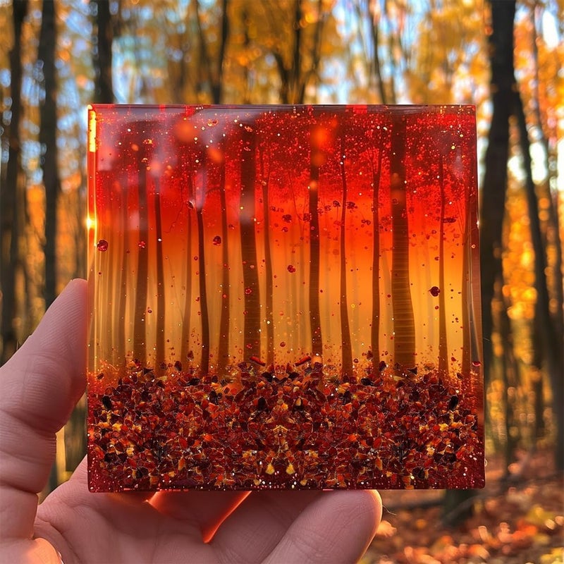 orgner 950g Red Crushed Glass: High Luster Shiny Uneven 2-6mm Recycled Glass for Bold Resin Art, Passionate Crafts, Holiday Decor, Table Scatters, DIY. - Image 2