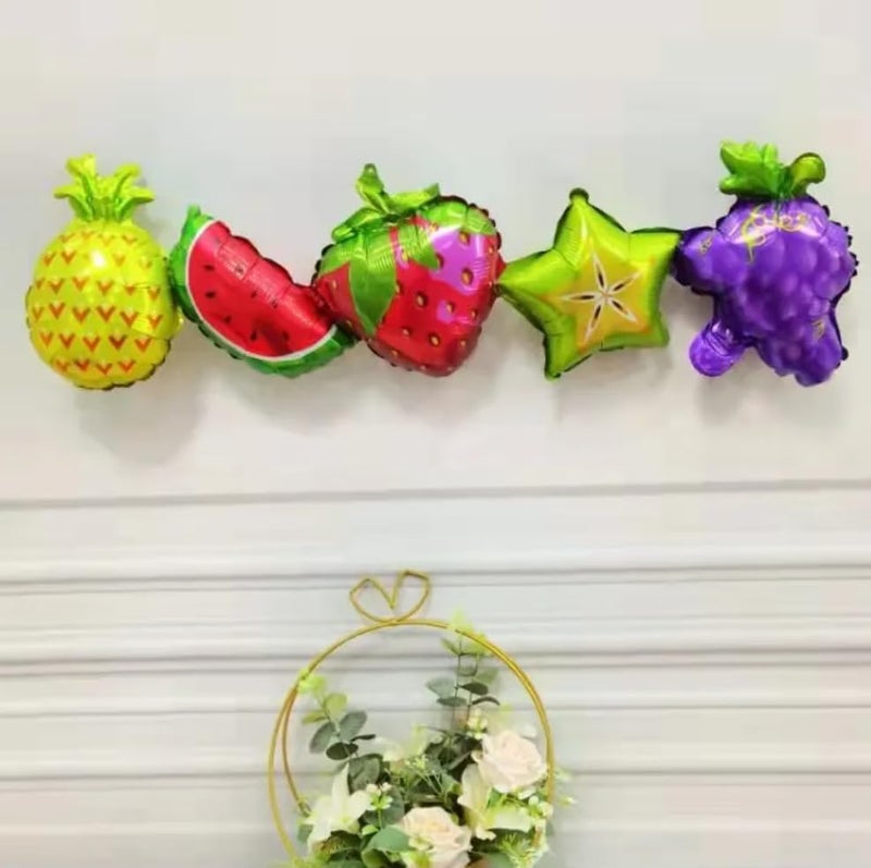 Atpata Funky Cojoined Fruit Theme Foil Balloons for Tutti Fruity/Twotti Fruity Summer Aloha Fruits theme Birthday Party Decoration - Image 4