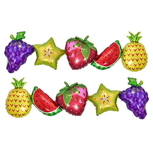 Atpata Funky Cojoined Fruit Theme Foil Balloons for Tutti Fruity/Twotti Fruity Summer Aloha Fruits theme Birthday Party Decoration - Image 1