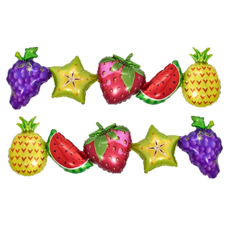 Atpata Funky Cojoined Fruit Theme Foil Balloons for Tutti Fruity/Twotti Fruity Summer Aloha Fruits theme Birthday Party Decoration - Image 5
