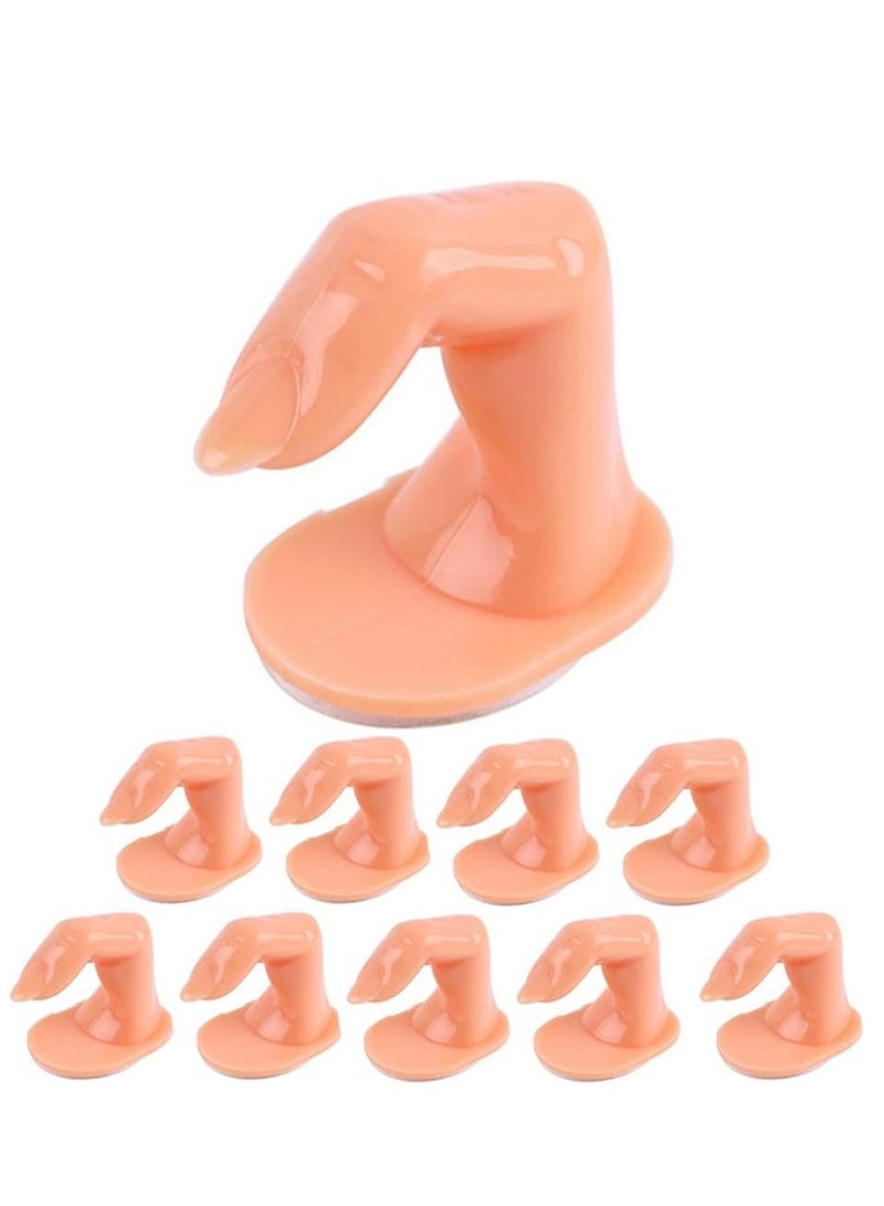 Practice Finger Nail Art Practice Finger Plastic Fake Fingers with Nails for Hand Nail Art Training Display Decoration Tool (4 Pcs) - Image 2