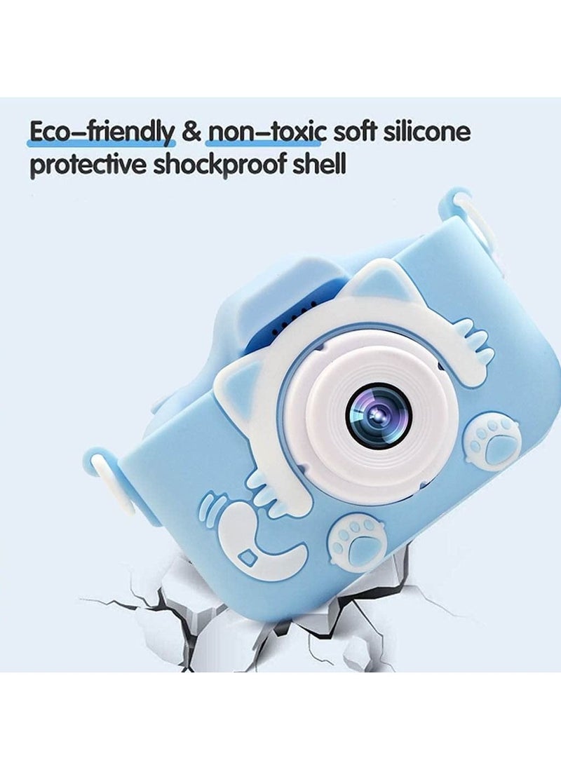 Kids Toy Digital Camera, 2021 Upgrade 1080P Dual Camera 2.0 Inches Screen 20MP HD Video Camcorder with [ 32 GB Memory Card ] Gifts for Child Boys Girls, Best Birthday Gift Games Toy (Blue - Image 2