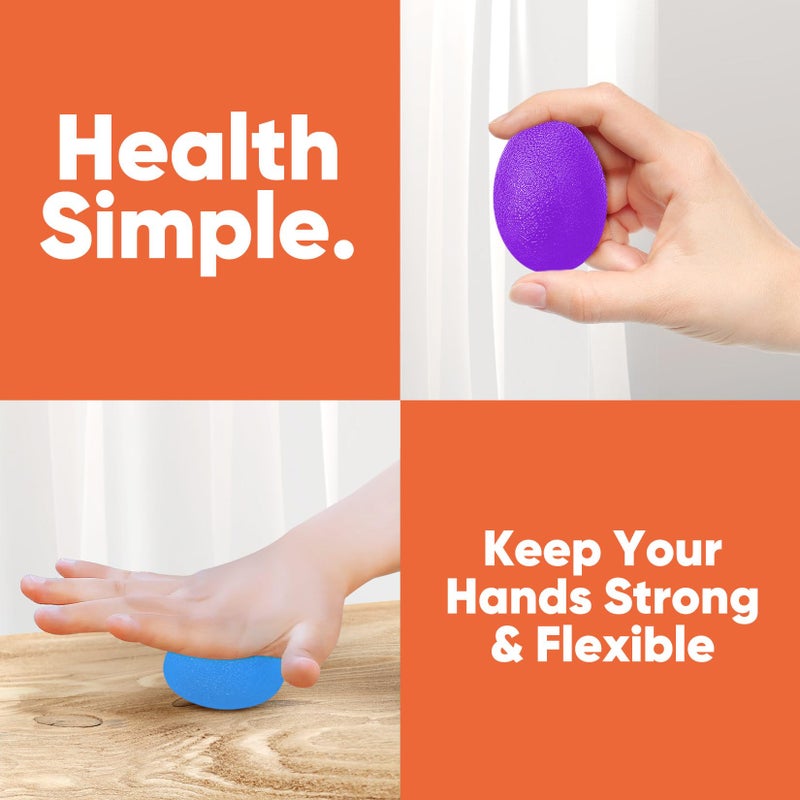 HiKeep Stress Balls for Adults (6 Pack), Stress Ball, Hand Strengthening Devices, Hand Exercisers for Strength, Exercise Squeeze Squishy Wrist Ball, Physical Therapy Exerciser, Grip Strength Trainer - Image 4