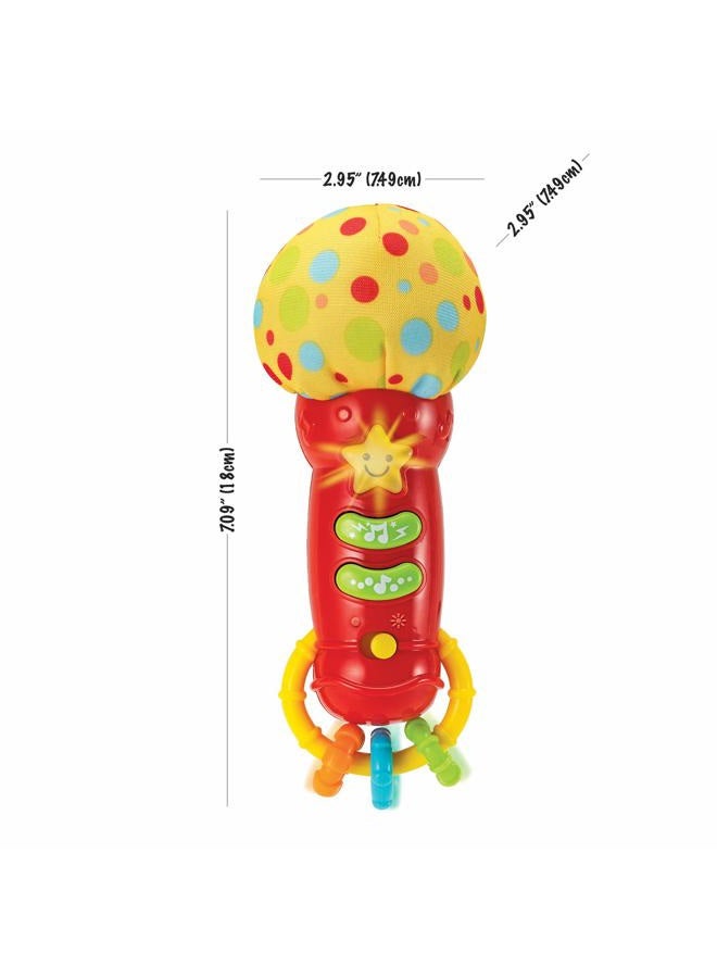 KiddoLab Kids Microphone Toy. My First Play Microphone with Sounds and Teethers/Rattle. Battery Operated Microphone for Babies and Toddlers 3 Month Up. New 2018-2019 Model. - Image 5