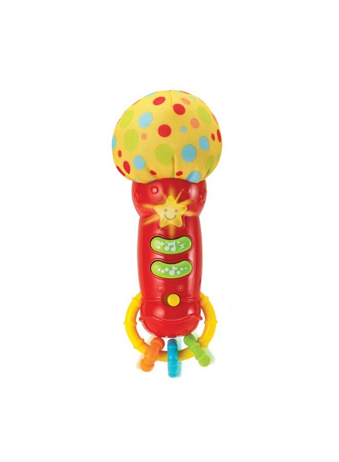 KiddoLab Kids Microphone Toy. My First Play Microphone with Sounds and Teethers/Rattle. Battery Operated Microphone for Babies and Toddlers 3 Month Up. New 2018-2019 Model. - Image 1