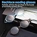 TERAISE Reading Glasses Pendant Necklace Readers Lightweight Portable Antiloss Reading Glasses with Exquisite Case for Women30X - Image 4