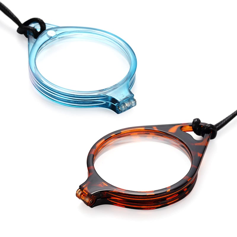 TERAISE Reading Glasses Pendant Necklace Readers Lightweight Portable Antiloss Reading Glasses with Exquisite Case for Women30X - Image 3