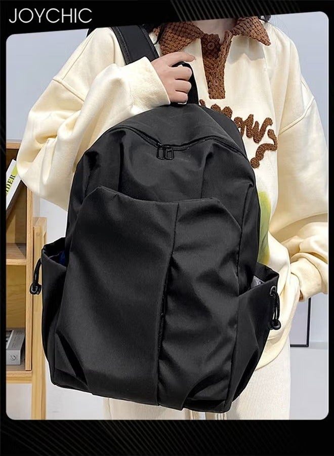 Joychic حقيبة ظهر كبيرة السعة مصنوعة من قماش أكسفورد مقاومة للماء للرجال والنساء للسفر خفيفة الوزن محمولة بلون صلب لحقيبة مدرسية عادية - Image 1