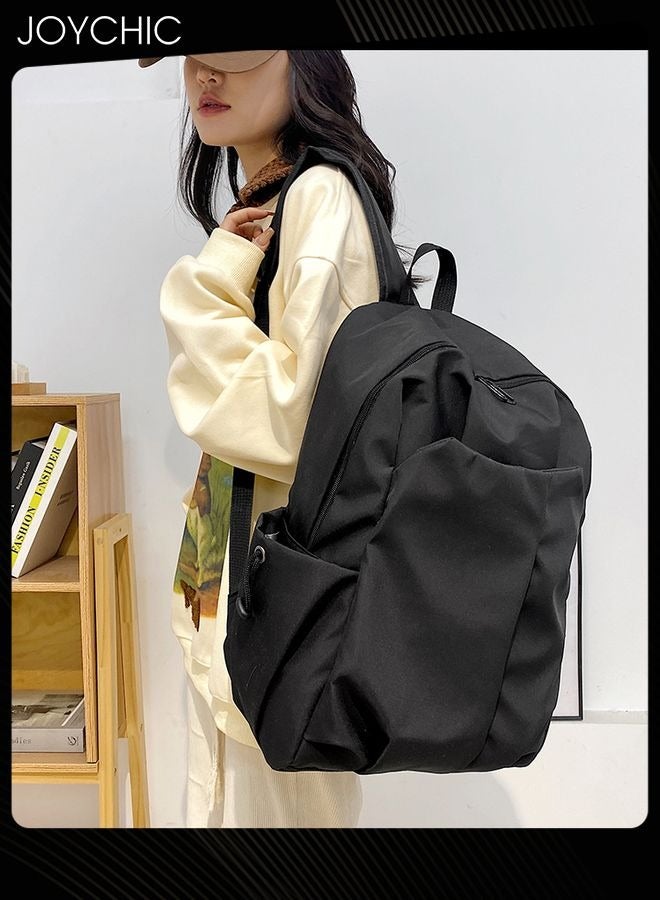 Joychic حقيبة ظهر كبيرة السعة مصنوعة من قماش أكسفورد مقاومة للماء للرجال والنساء للسفر خفيفة الوزن محمولة بلون صلب لحقيبة مدرسية عادية - Image 2