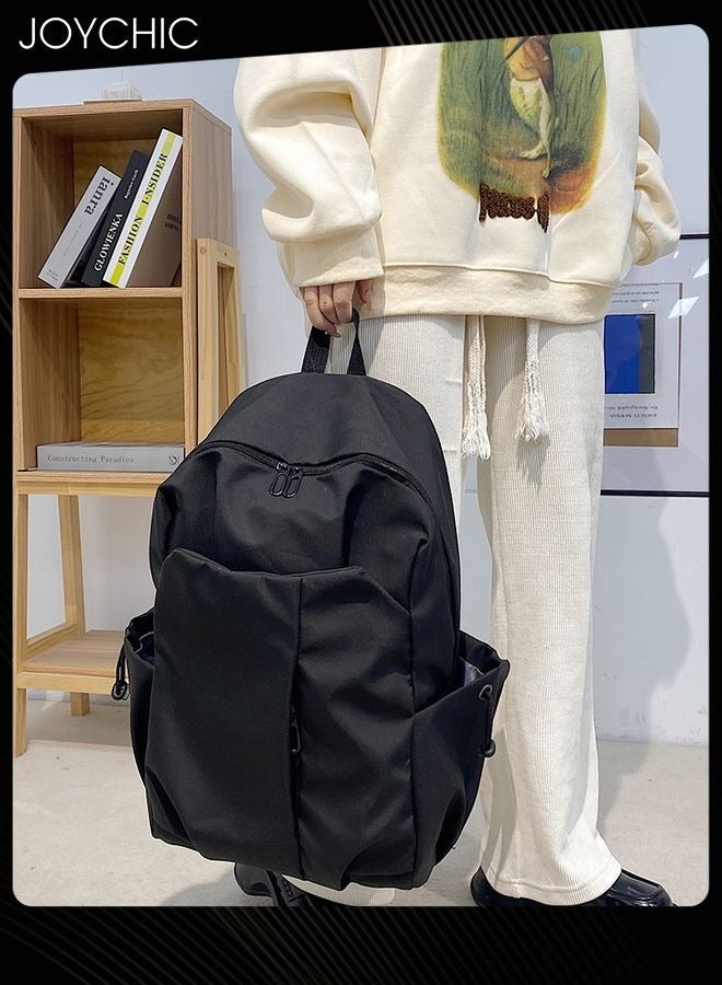 Joychic حقيبة ظهر كبيرة السعة مصنوعة من قماش أكسفورد مقاومة للماء للرجال والنساء للسفر خفيفة الوزن محمولة بلون صلب لحقيبة مدرسية عادية - Image 3