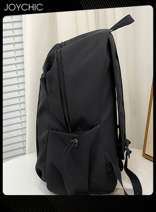 Joychic حقيبة ظهر كبيرة السعة مصنوعة من قماش أكسفورد مقاومة للماء للرجال والنساء للسفر خفيفة الوزن محمولة بلون صلب لحقيبة مدرسية عادية - Image 5