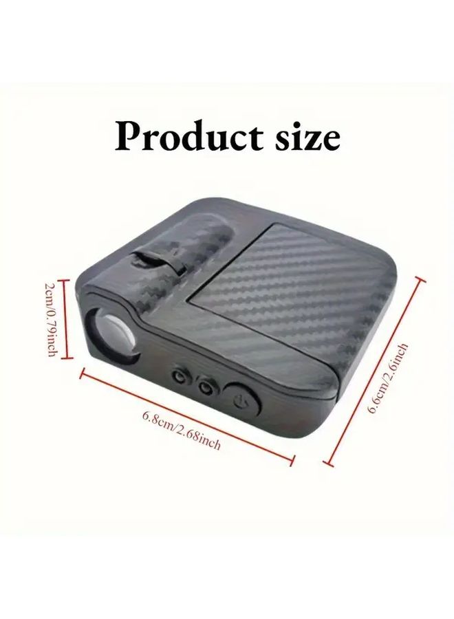 2Pcs Super Bright LED Car Door Projection Light Angel Wings Design Black Carbon Fiber Surface - Image 2