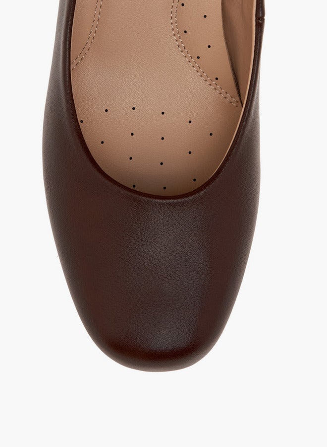 Paprika Women's Solid Slip-On Pumps with Block Heels - Image 4