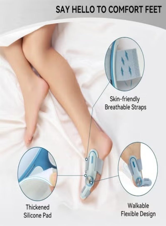 Techlove Adjustable Bunion Brace with Knob - Effective toe separator and orthosis, comfortable padding to relieve pain, unisex design suitable for everyday use (1 piece) - Image 3