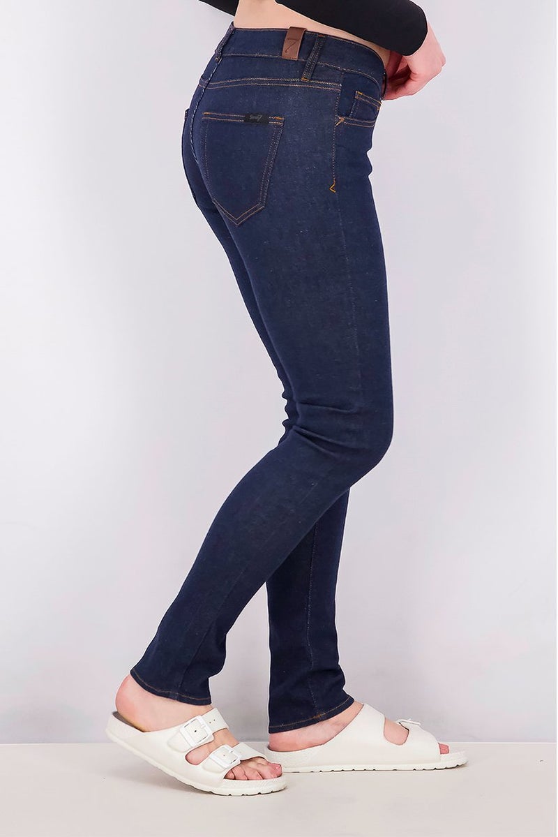 Seven 7 Women Skinny Fit Dark Wash Non,Stretchable Denim, Indigo - Image 2