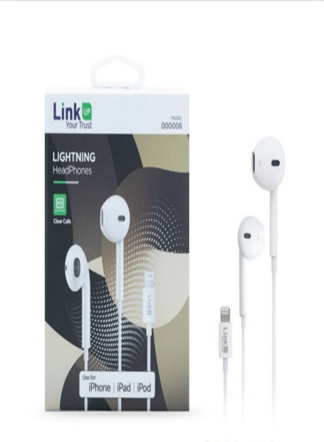 Linkup lightning Headphone White