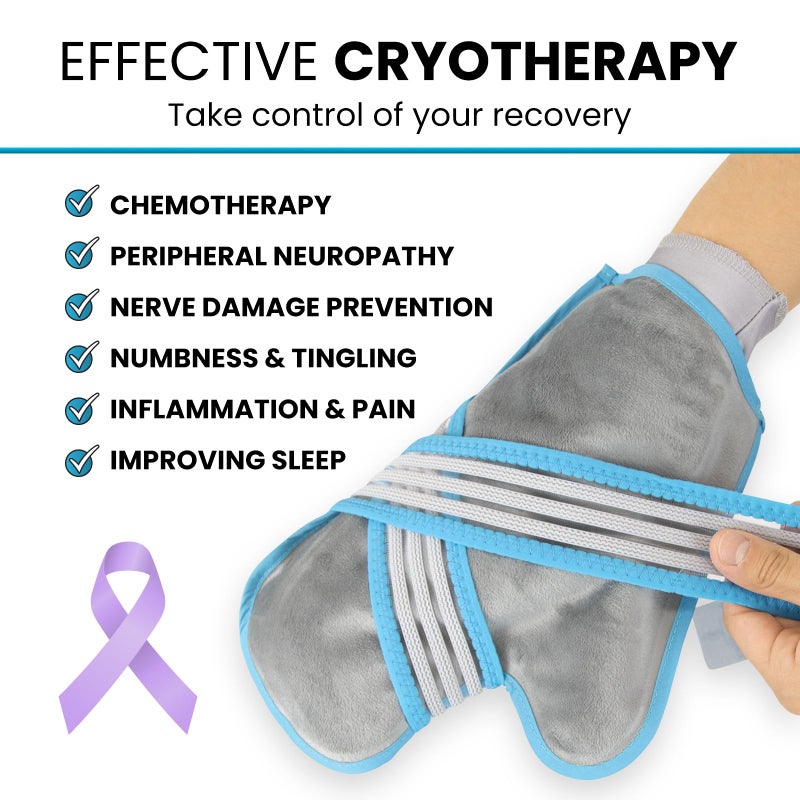 Arctic Flex Vive Cold Gloves for Chemotherapy Neuropathy (Pair of 1) - Heavy Duty Clay Ice Mitts for Hands - Hot & Cold Therapy Gloves - Frozen Chemo Hand Ice Packs for Arthritis Pain - Image 3