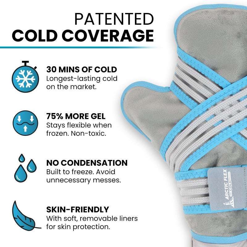 Arctic Flex Vive Cold Gloves for Chemotherapy Neuropathy (Pair of 1) - Heavy Duty Clay Ice Mitts for Hands - Hot & Cold Therapy Gloves - Frozen Chemo Hand Ice Packs for Arthritis Pain - Image 2