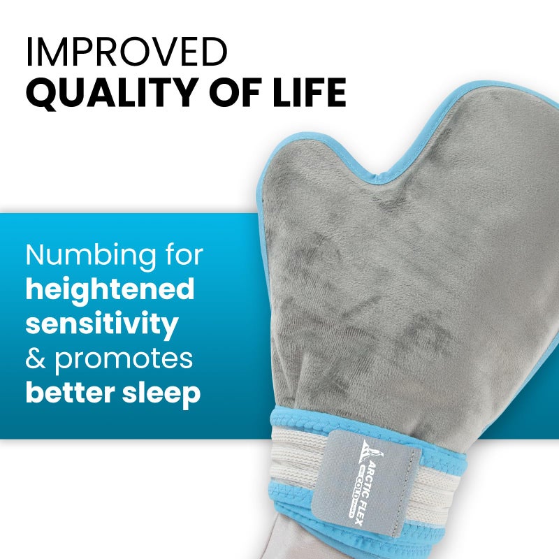 Arctic Flex Vive Cold Gloves for Chemotherapy Neuropathy (Pair of 1) - Heavy Duty Clay Ice Mitts for Hands - Hot & Cold Therapy Gloves - Frozen Chemo Hand Ice Packs for Arthritis Pain - Image 5