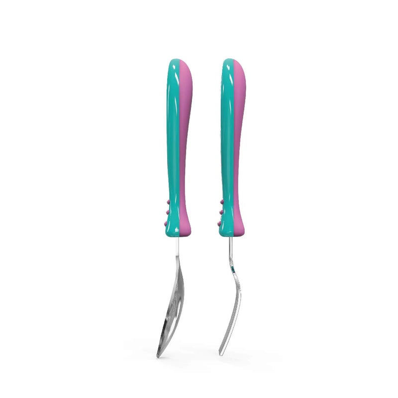 Zak Designs L.O.L. Surprise! Easy Grip Fork and Spoon Set, Kitty Queen, 4-piece set(Flatware (2pk)) - Image 3