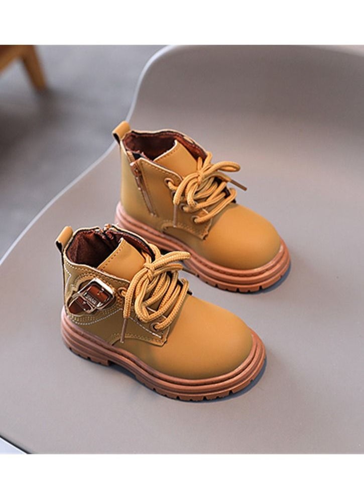 Loquat Add Velvet For Children To Keep Warm Ankle Boots Brown  - Image 3
