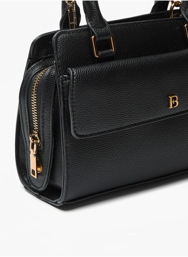 Flora Bella By Shoexpress Women Textured Tote Bag with Detachable Strap and Zip Closure  - Image 3