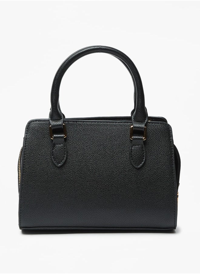 Flora Bella By Shoexpress Women Textured Tote Bag with Detachable Strap and Zip Closure  - Image 4
