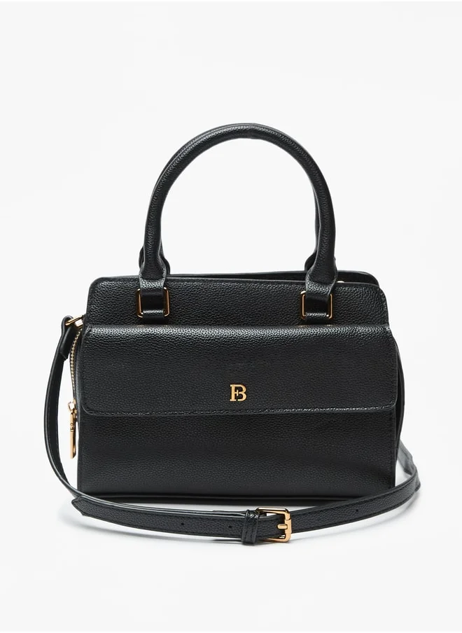 Flora Bella By Shoexpress Women Textured Tote Bag with Detachable Strap and Zip Closure