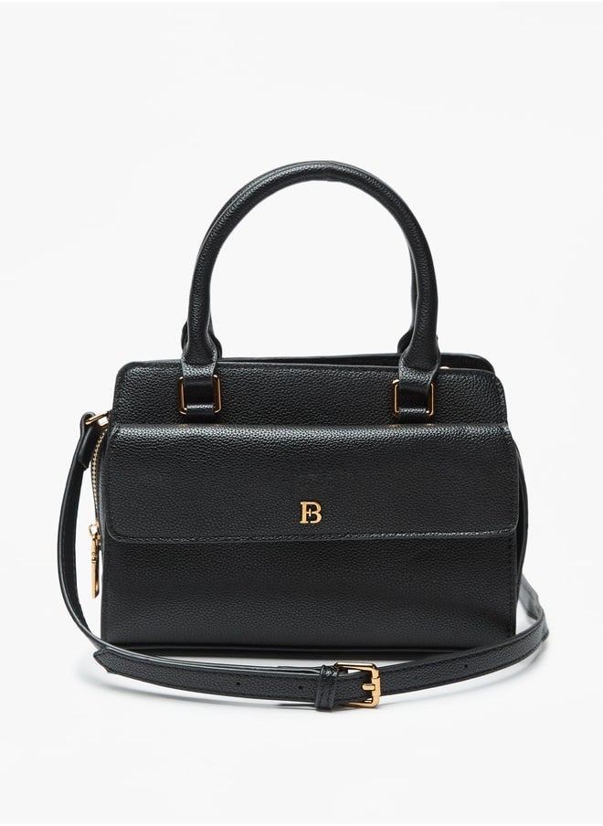 Flora Bella By Shoexpress Women Textured Tote Bag with Detachable Strap and Zip Closure  - Image 1