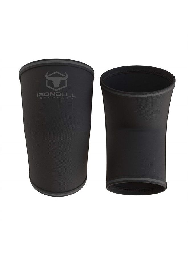 Iron Bull Strength - Elbow Sleeves 5mm (1 Pair) - High Performance Elbow Sleeve Support for Weightlifting, Weight Training & Powerlifting - Best Compression Straps - for Men and Women (Medium, Black/Black) - Image 1