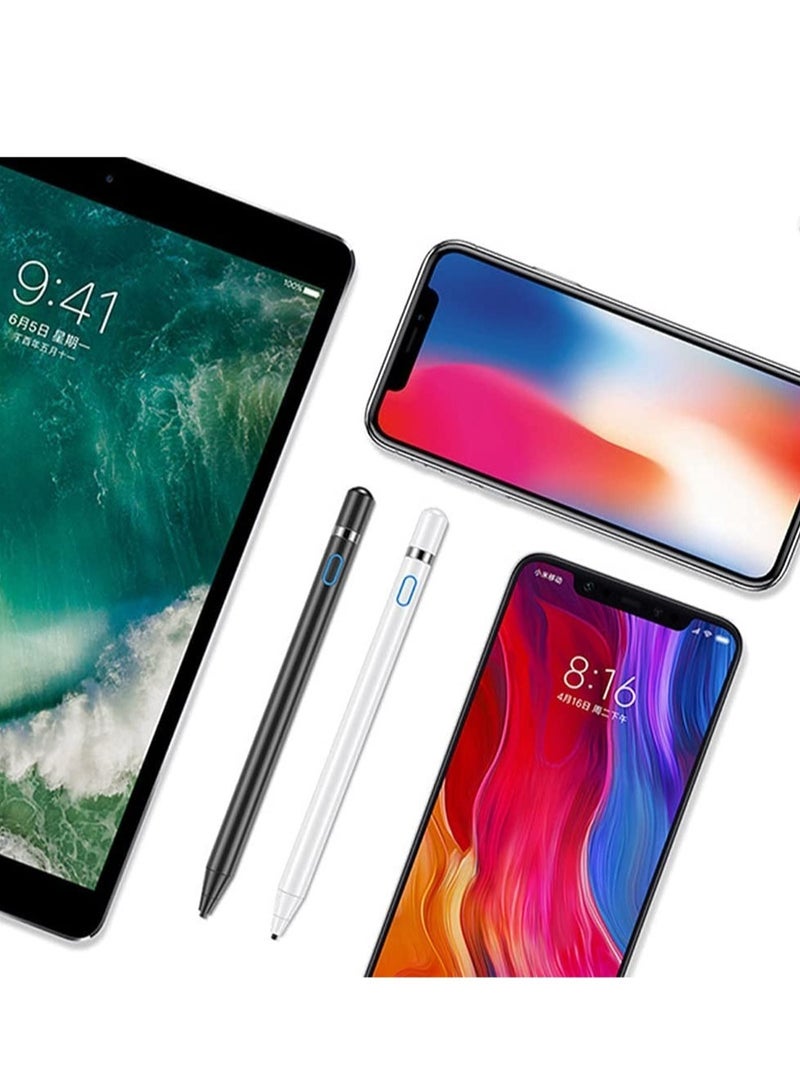 ELTRAZONE Capacitive Stylus Pen For Phone Tablet Touch Screen Pen for Android/IOS Apple iPad Tablet Samsung Stylus Pen Touch Pencil Draw (White) - Image 2