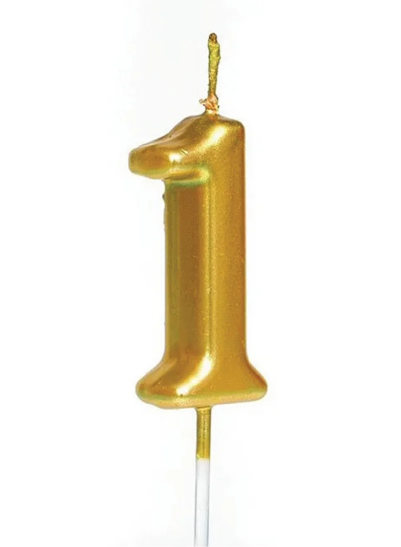 Share The Love One Number Candle - Gold