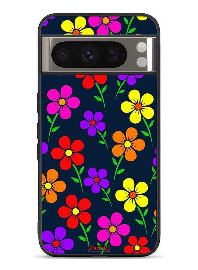 Tolwak Google Pixel 8 Pro Protective Case Cover Colorful Flowers - Image 1