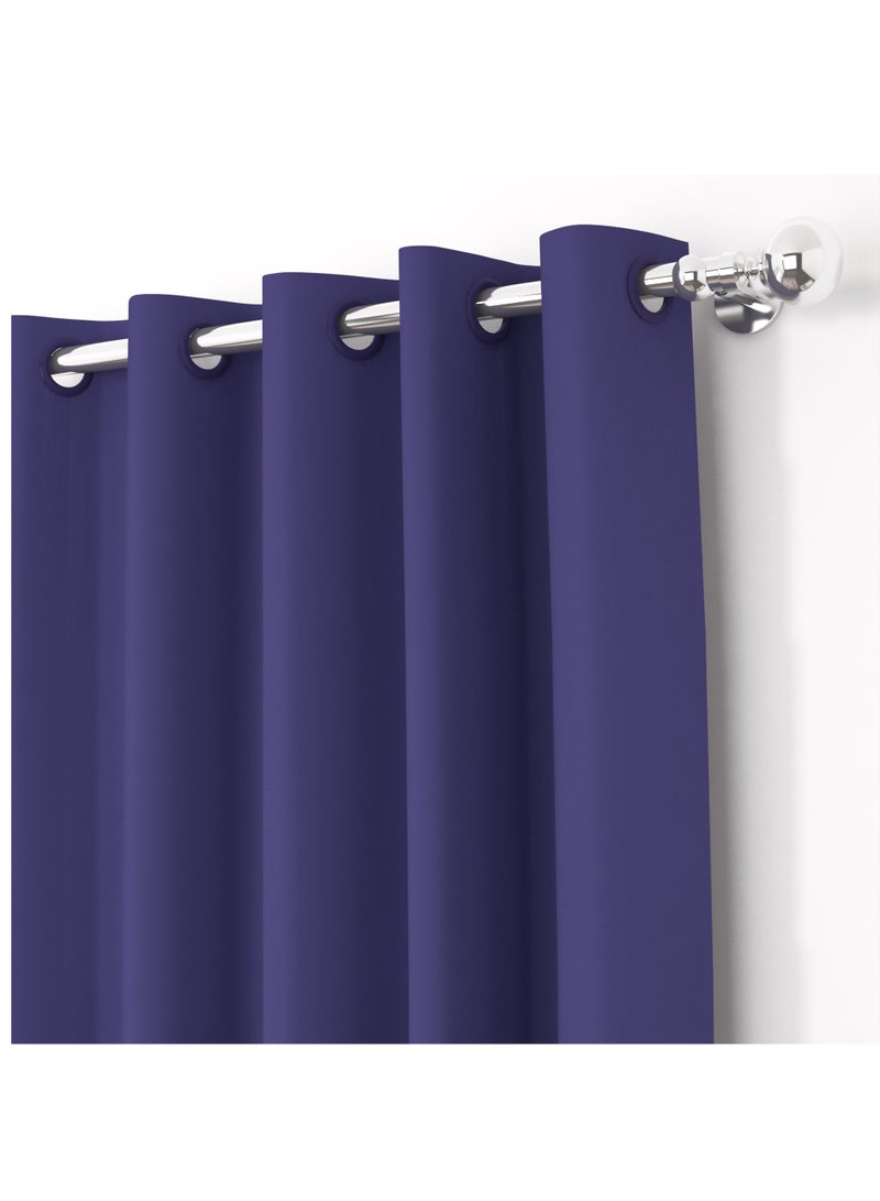 Story@Home Story@Home Blackout Window Curtains, for Living/Bedroom. Premium Faux Silk, Rich Polyester. Light Blocking, Thermal Insulation, Noise Reduction. Grommet. Solid Violet, 2 Panels, 152cm/5ft  - Image 2