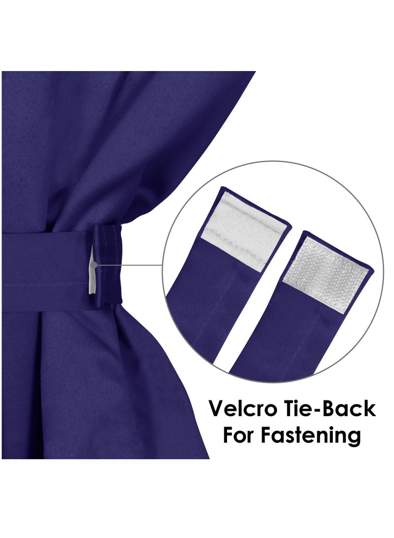 Story@Home Story@Home Blackout Window Curtains, for Living/Bedroom. Premium Faux Silk, Rich Polyester. Light Blocking, Thermal Insulation, Noise Reduction. Grommet. Solid Violet, 2 Panels, 152cm/5ft  - Image 3