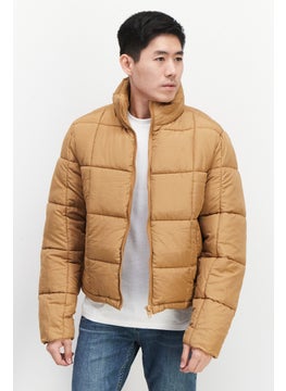 Asos Design Men Plain Bomber Jacket, Camel  - Image 1