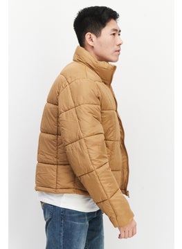 Asos Design Men Plain Bomber Jacket, Camel  - Image 2