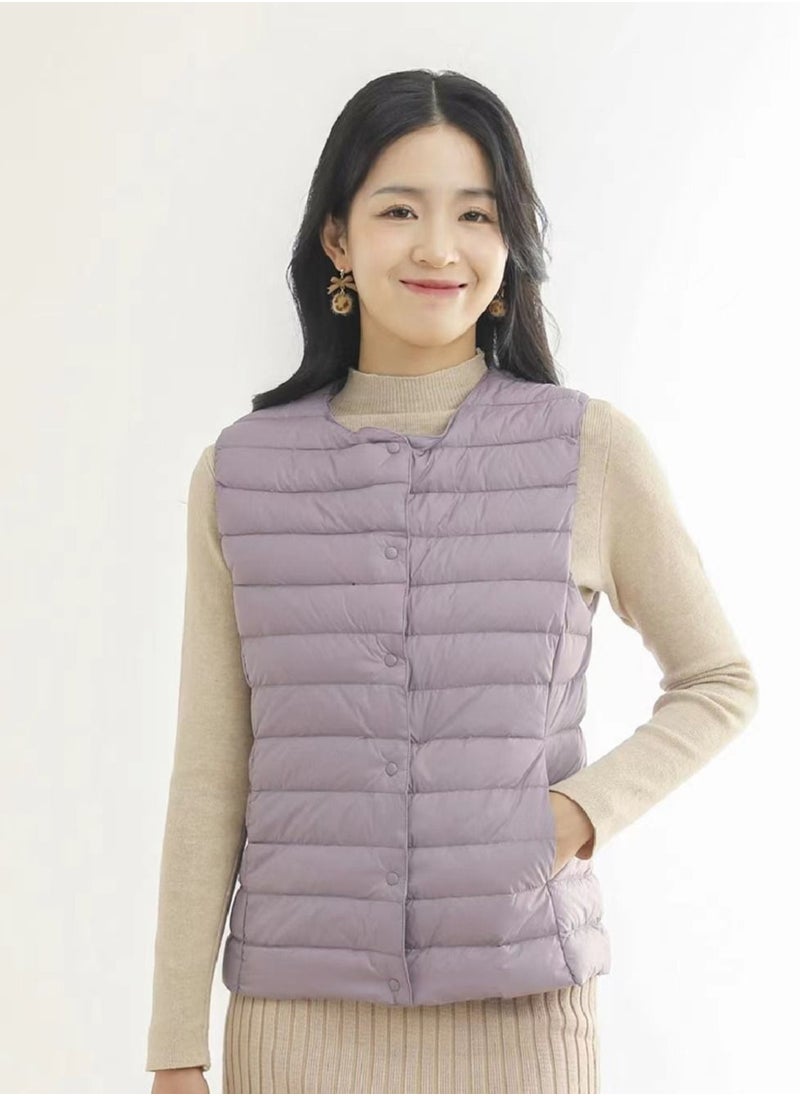 Loquat Autumn Winter Women's Fashion Sleeveless Warm Vest 
