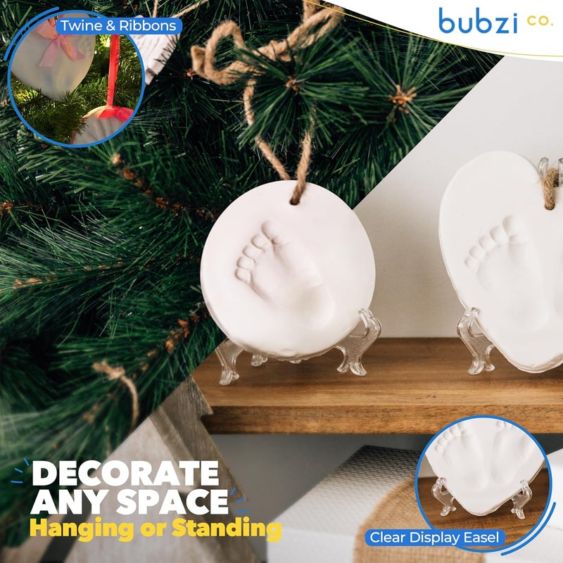 Bubzi Co Baby Keepsake Ornament - Baby Hand and Footprint Kit - Newborn Keepsake Ornament for Personalized Baby Gifts & Nursery Decor, Baby Handprint Kit for Girls & Boys - Image 3