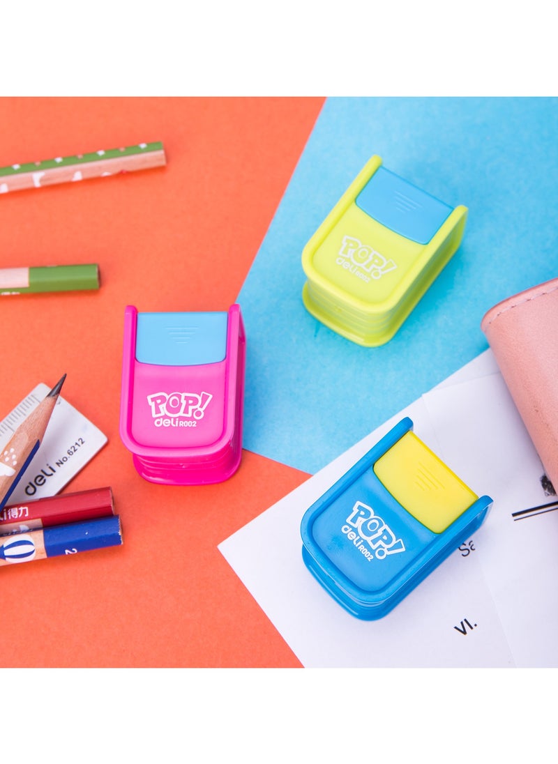 Deli Deli ER00200 1-hole Pencil Sharpener with Canister – 36PCS/box, ideal for school, office, and home use  - Image 5