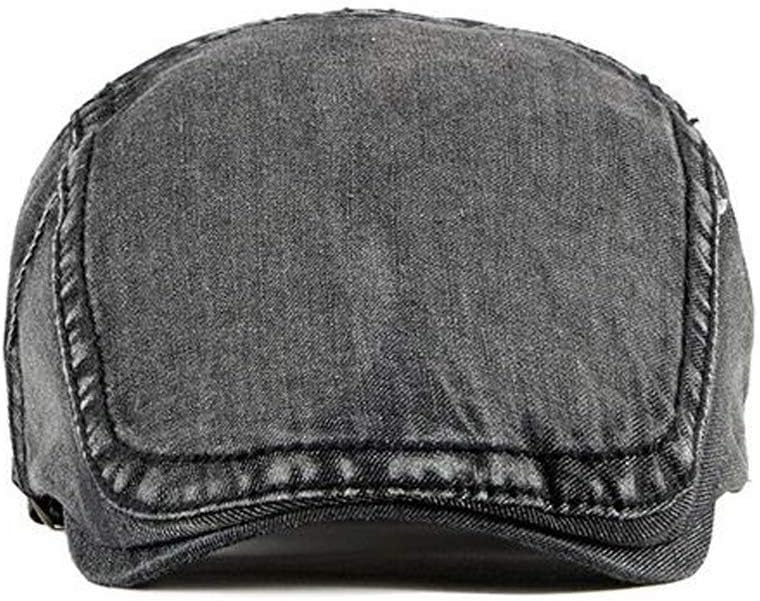 Qunson 2 Pack Mens Denim Cotton Newsboy Cap Ivy Gatsby Driving Hunting Cabbie Hats - Image 3