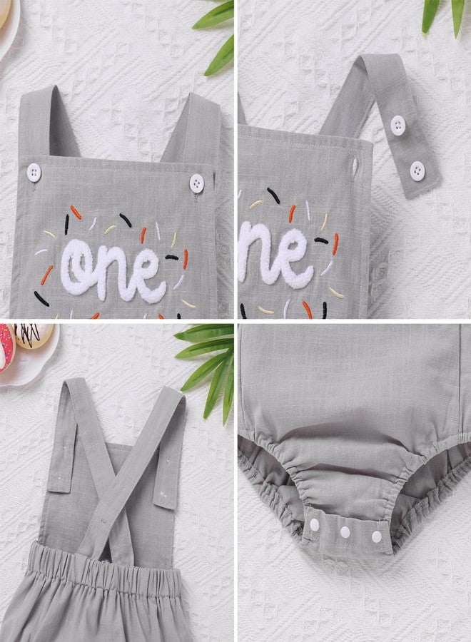 ODOLDI Infants Baby Boys Romper 1st Birthday Cotton One Piece Romper Photo Shoot One pattern 9-12 Months - Image 5